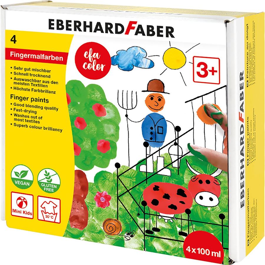Eberhard-Faber - EFA Color Finger paints 100 ml, box of 4 colours