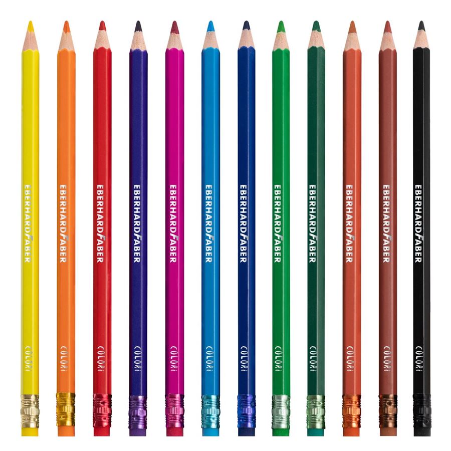 Eberhard-Faber - Colori colour pencils erasable cardboard box of 12