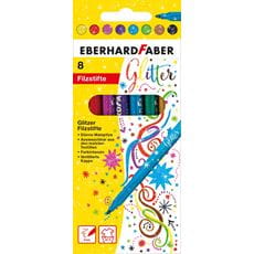 Eberhard-Faber - Glitter felt-tip pen cardboard box of 8