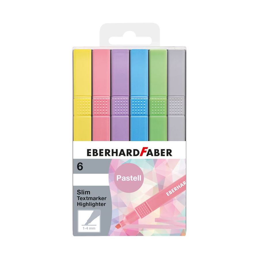 Eberhard-Faber - Highlighter slim pastel box of 6