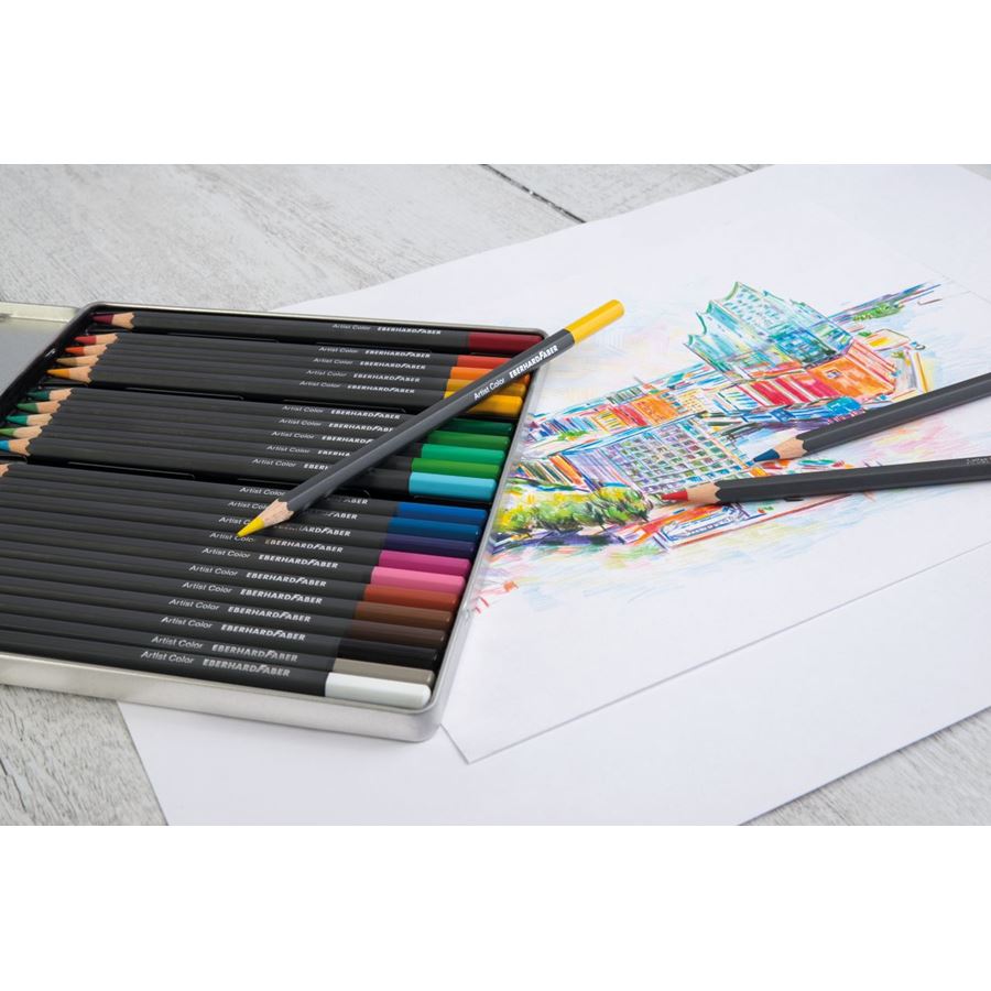 Eberhard-Faber - Artist Color coloured pencil hexagonal tin of 24