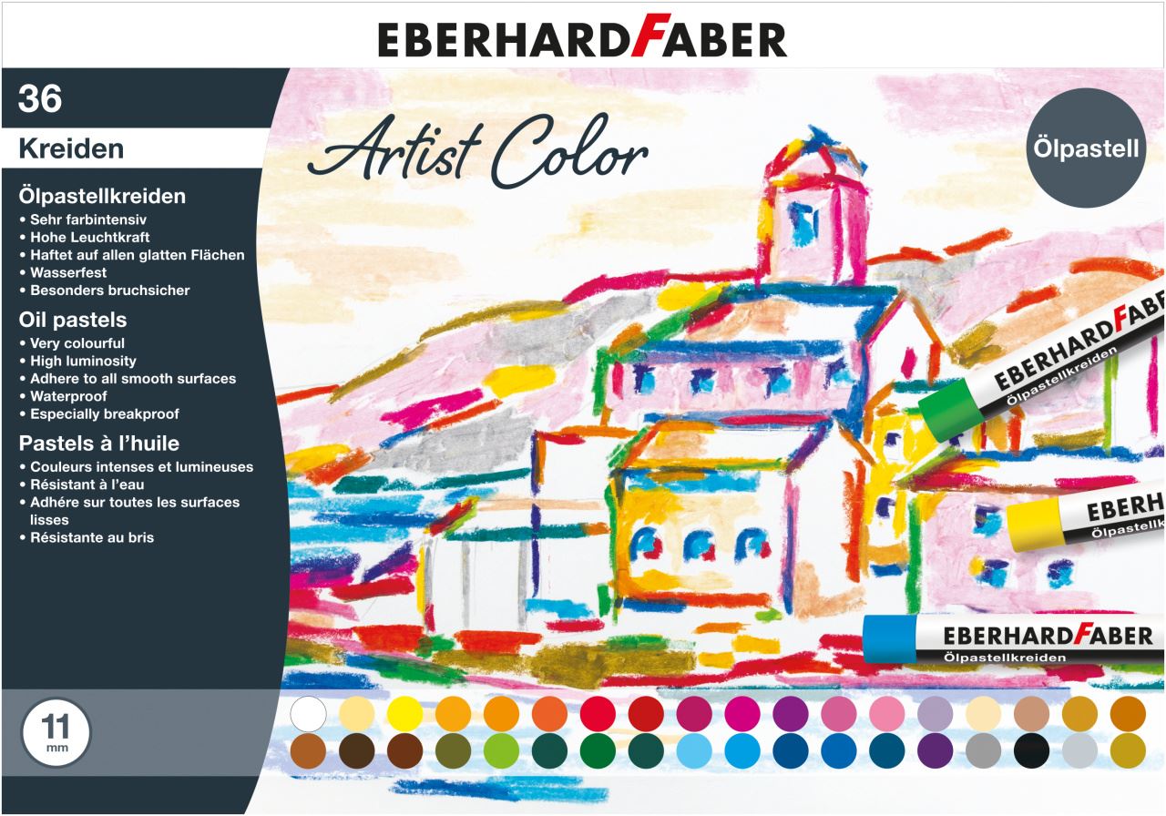 Eberhard-Faber - Artist Color oil pastel crayons cardboard box of 36