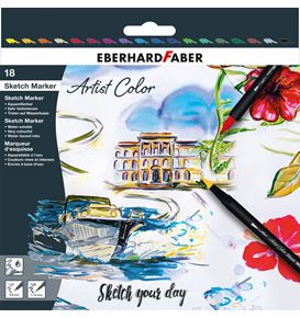 Eberhard-Faber - Artist Color Sketch Marker, cardboard box of 18 colours