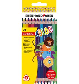 Eberhard-Faber - Colori coloured pencil duo hexagonal cardbaordbox of 24