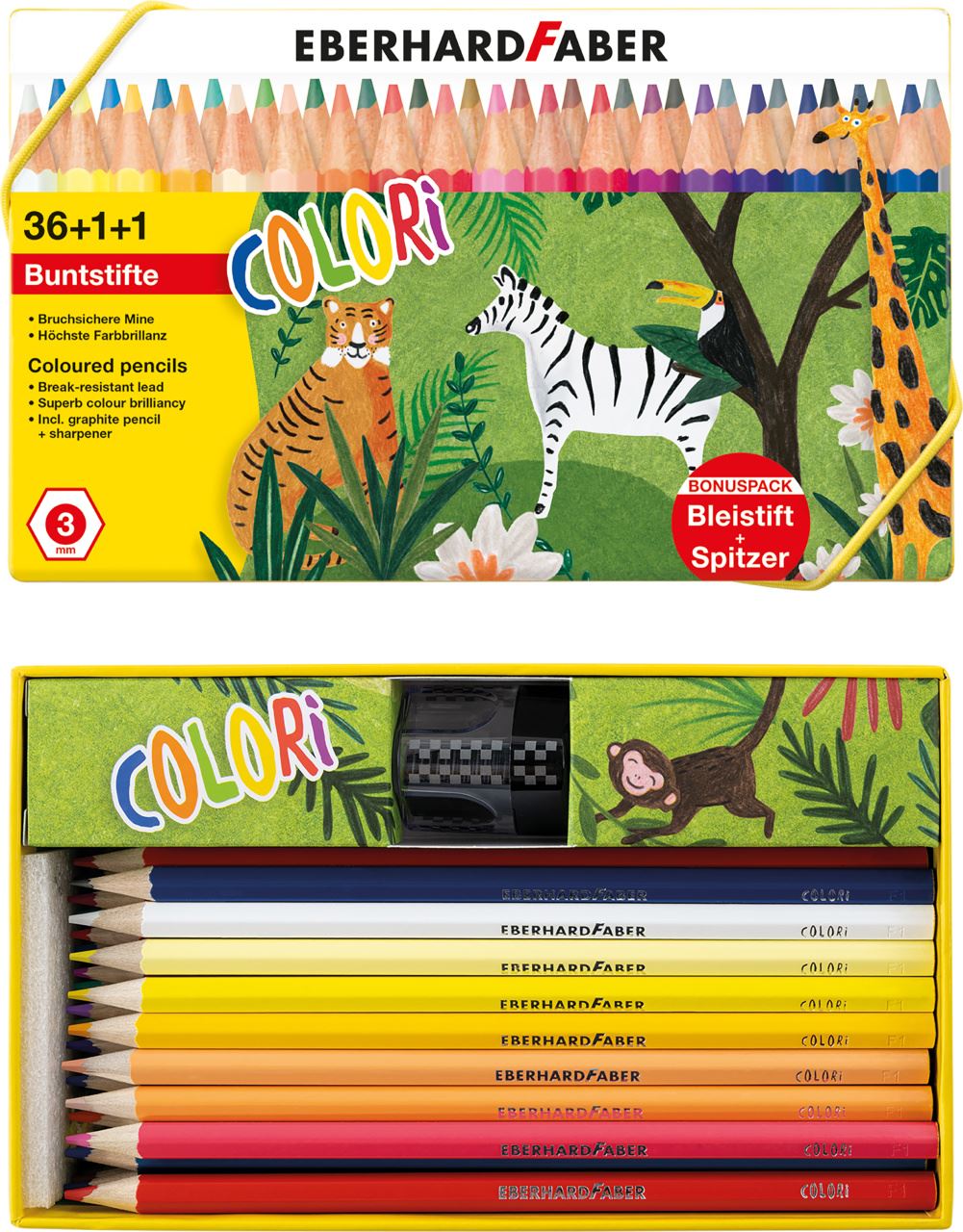 Eberhard-Faber - Colour pencils Colori box 37+ sharpener