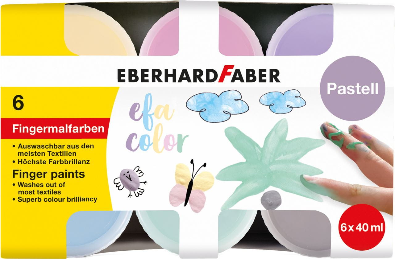 Eberhard-Faber - Finger paints pastel 40ml box 6pc.