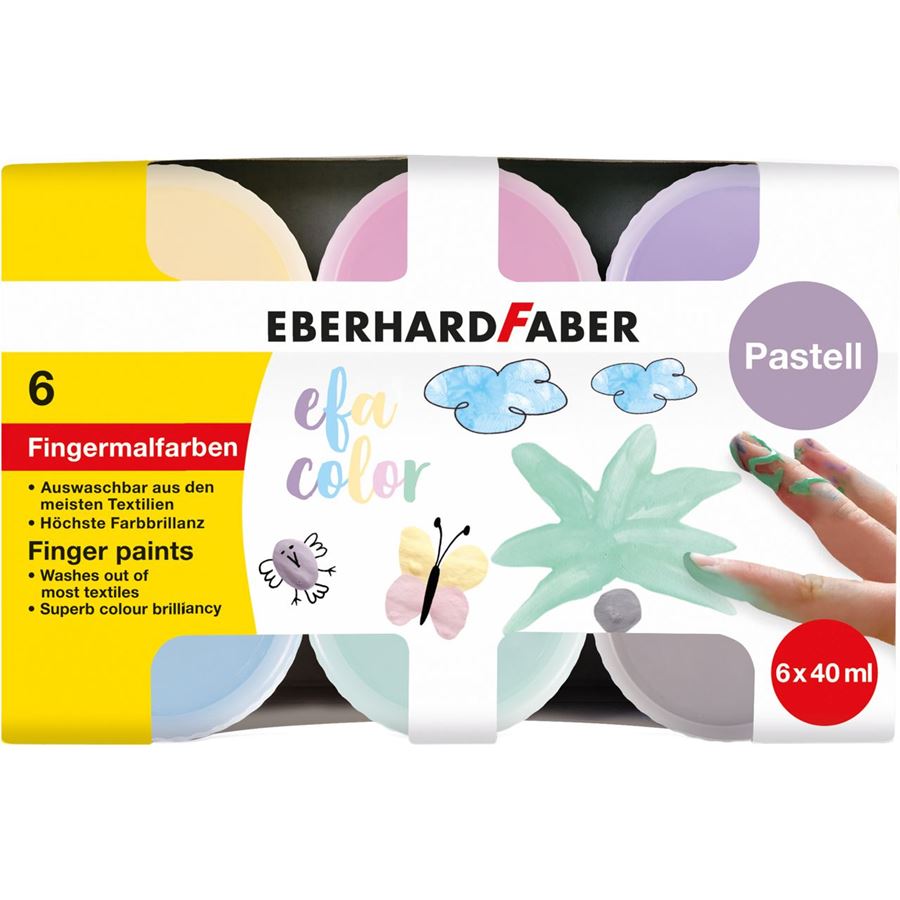 Eberhard-Faber - Finger paints pastel 40ml box 6pc.