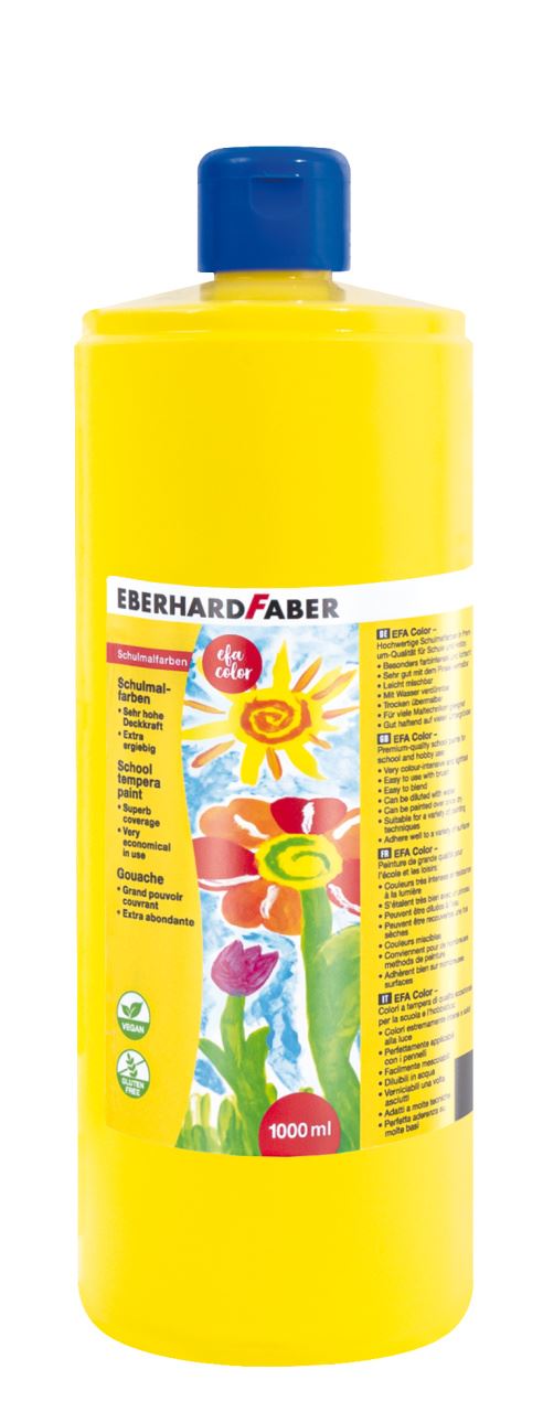 Eberhard-Faber - EFA Color Tempera 1.000 ml bottle, cadmium yellow
