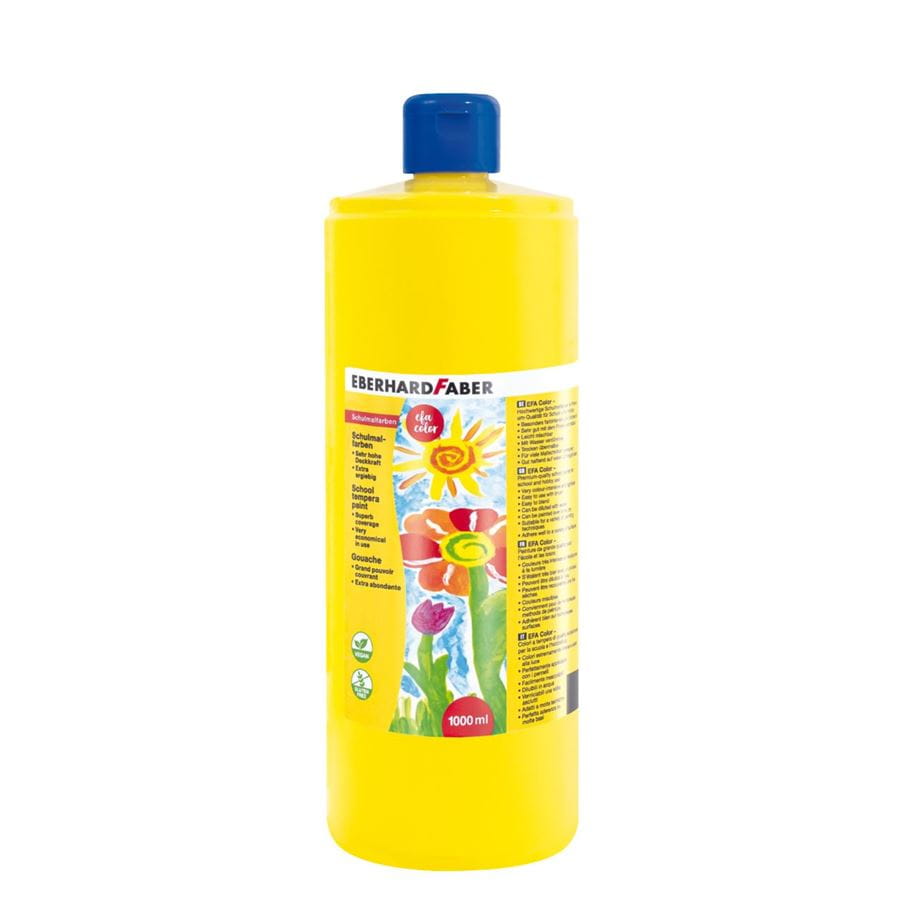 Eberhard-Faber - EFA Color Tempera 1.000 ml bottle, cadmium yellow