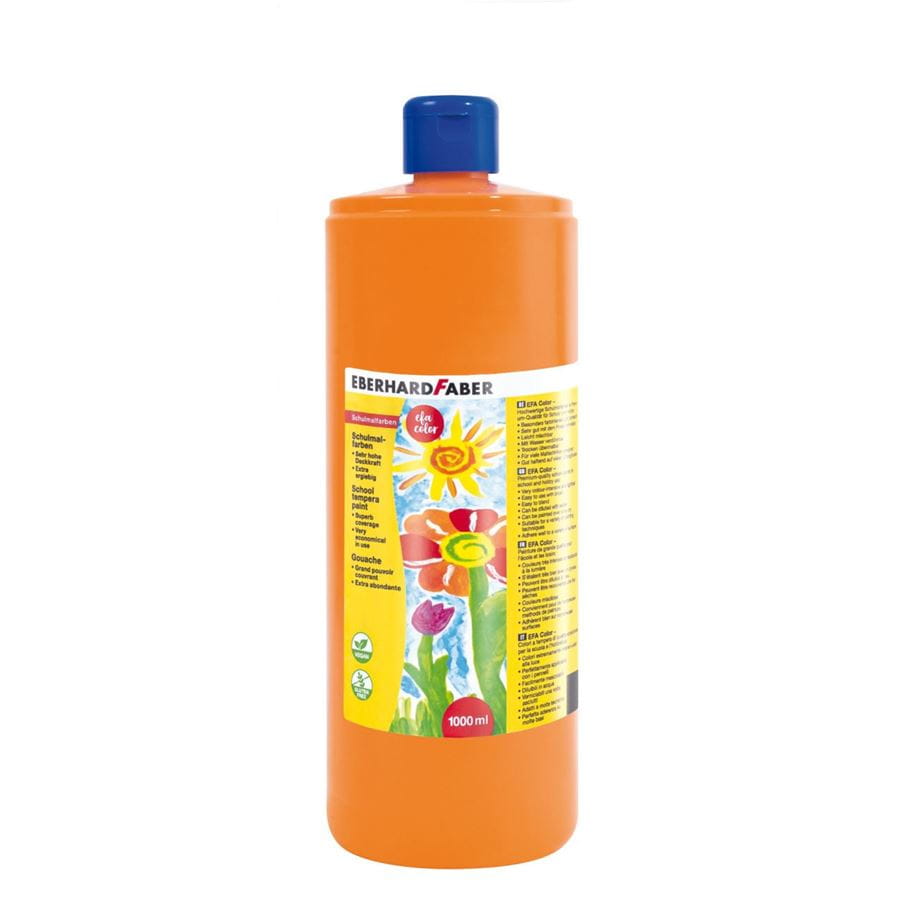 Eberhard-Faber - EFA Color Tempera 1.000 ml bottle, cadmium orange