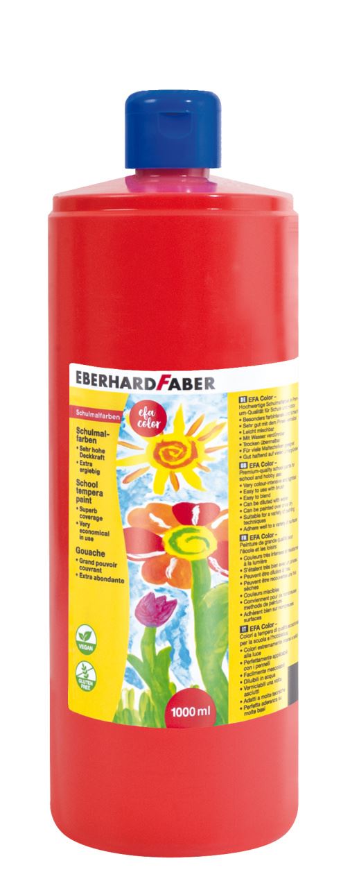 Eberhard-Faber - EFA Color Tempera 1.000 ml bottle, pale geranium