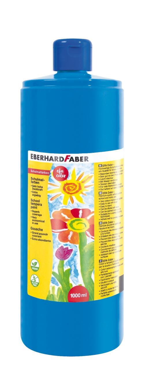 Eberhard-Faber - EFA Color Tempera 1.000 ml bottle, phthalo blue