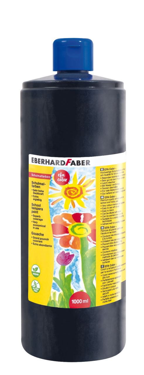 Eberhard-Faber - EFA Color Tempera 1.000 ml bottle, black