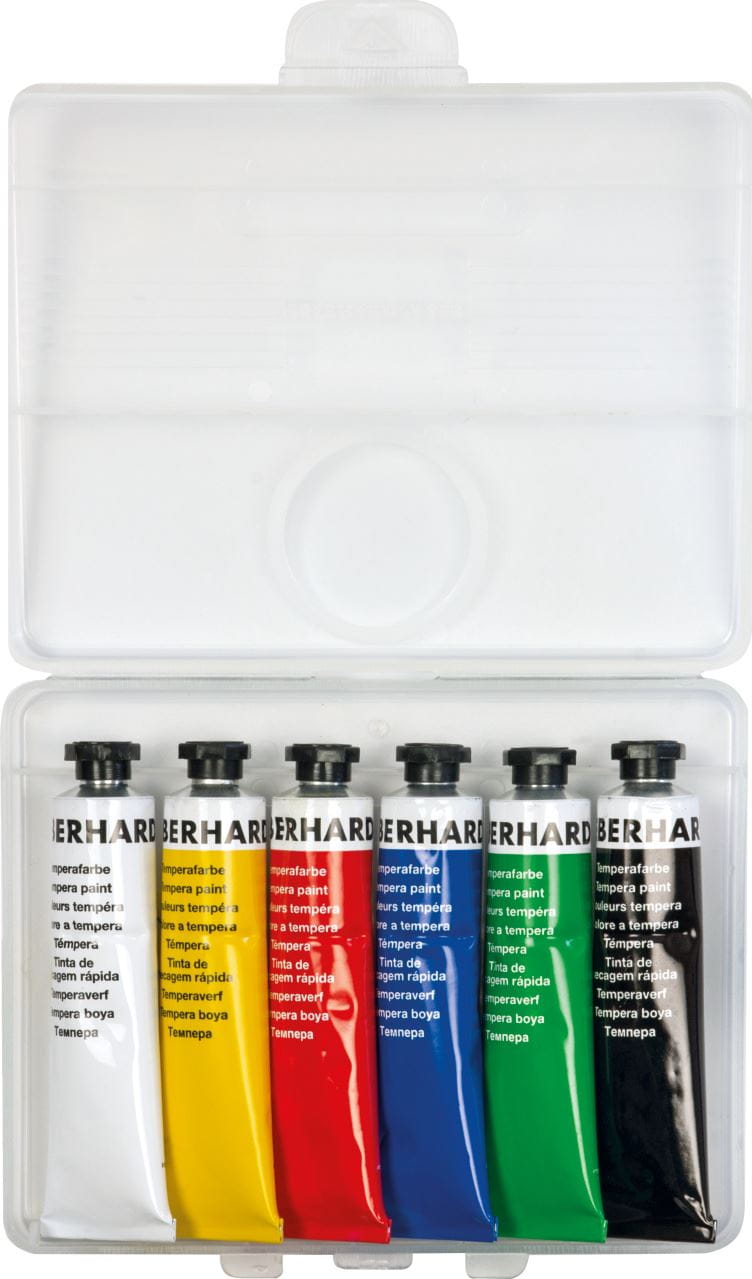Eberhard-Faber - EFA Color Tempera tube 18 ml, plastic box of 6 colours