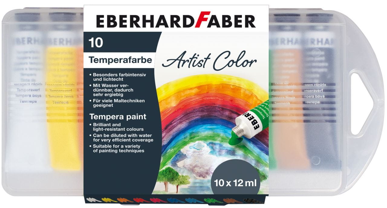 Eberhard-Faber - EFA Color Tempera paint 12 ml, plastic box of 10 colours