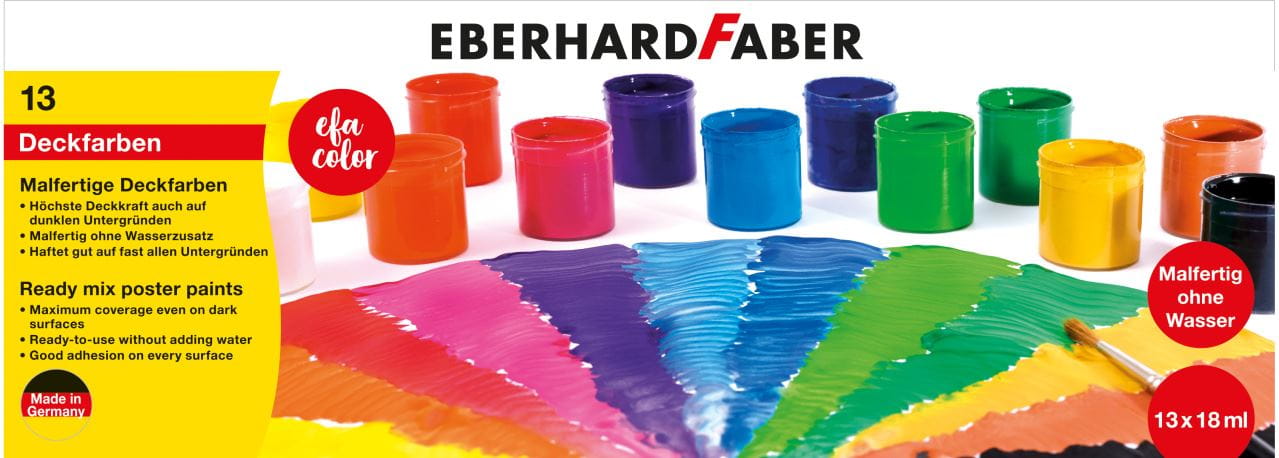 Eberhard-Faber - EFA Color opaque colour 18 ml, set of 13 colours