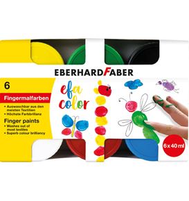 Eberhard-Faber - EFA Color Finger paints 40 ml, box of 6 colours