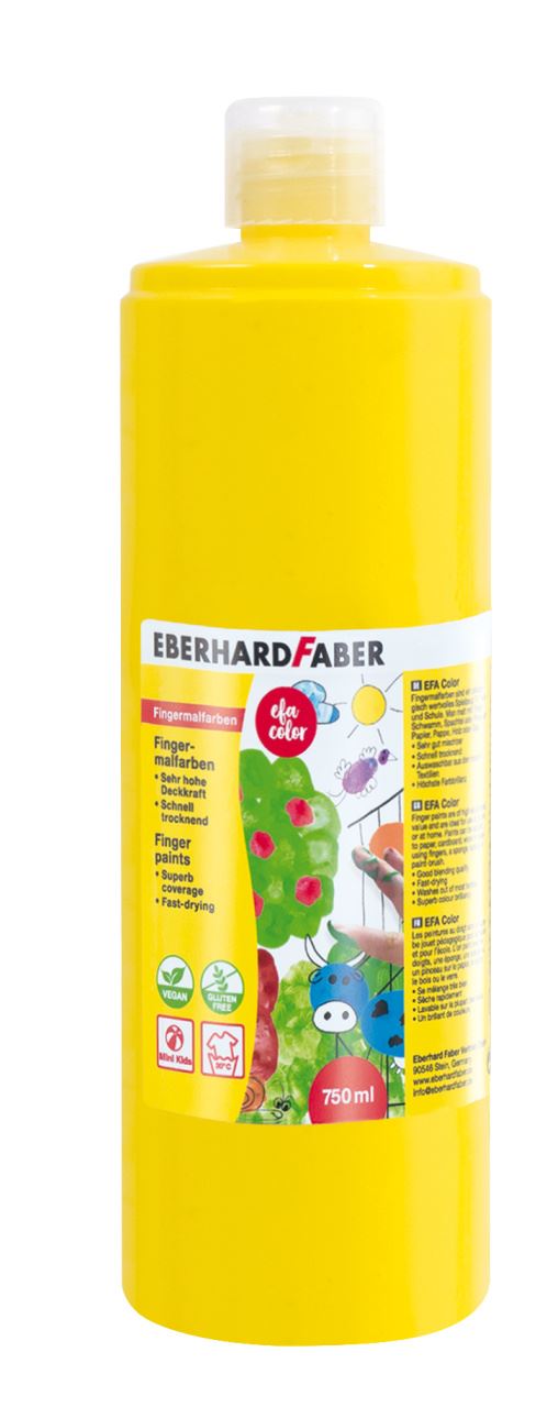 Eberhard-Faber - EFA Color Finger paints 750 ml, cadmium yellow