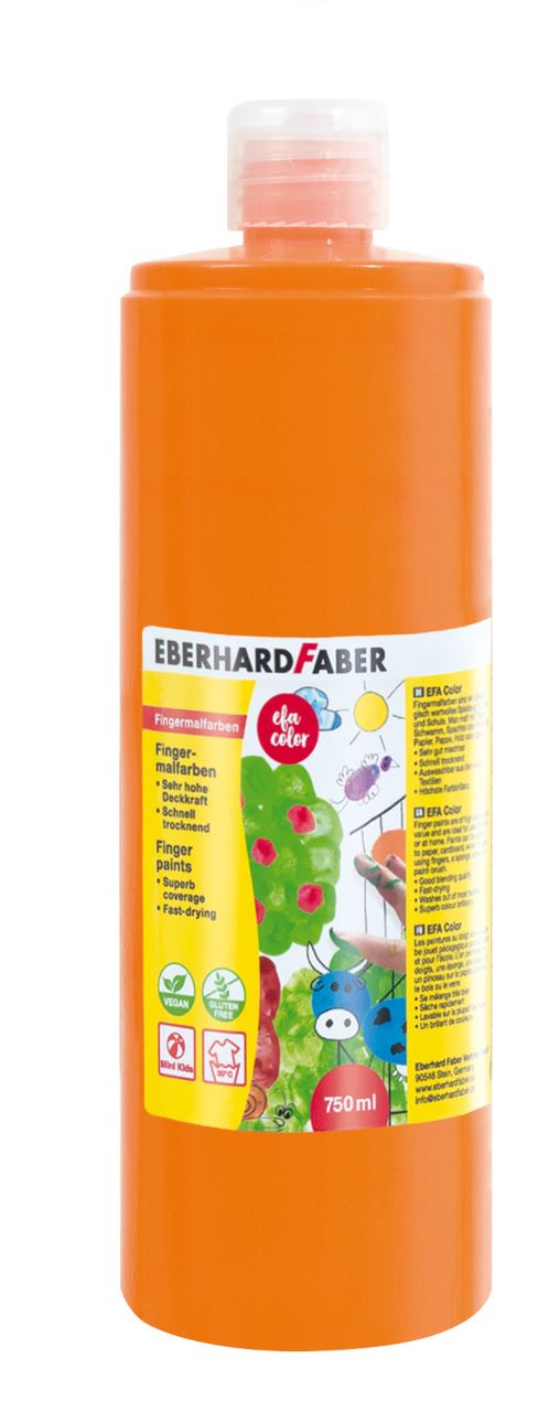 Eberhard-Faber - EFA Color Finger paints 750 ml, dark cadmium orange