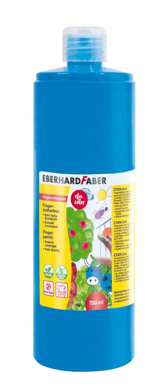 Eberhard-Faber - EFA Color Finger paints 750 ml, phthalo blue