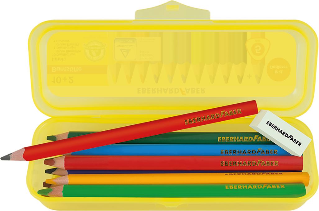 Eberhard-Faber - Coloured pencil Jumbo triangular box of 10+2 pcs