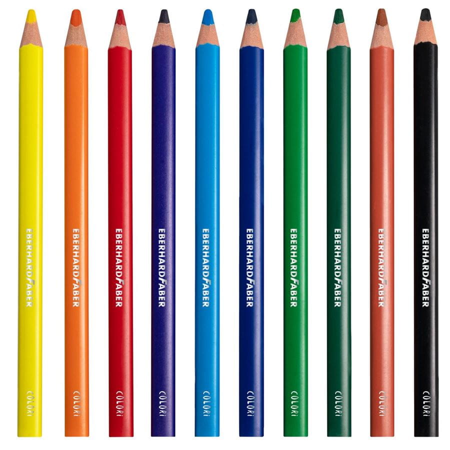 Colori coloured pencil Jumbo triangular cardboard box of 10