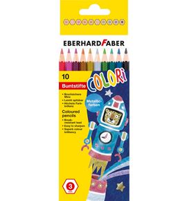 Eberhard-Faber - Colori coloured pencil metallic hexagonal box of 10