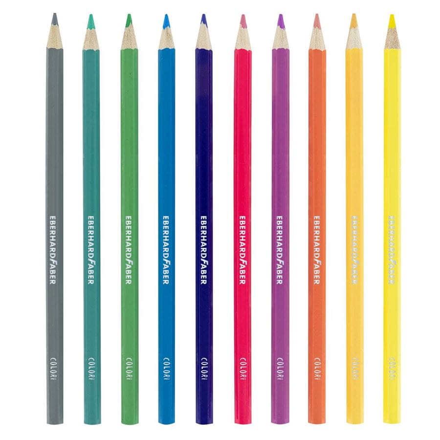 Eberhard-Faber - Colori coloured pencils pastel hexagonal cardboard box of 10
