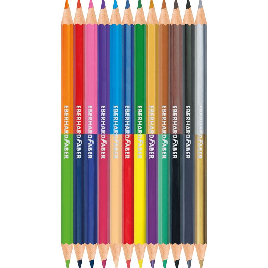 Eberhard-Faber - Colori coloured pencil duo hexagonal cardbaordbox of 12
