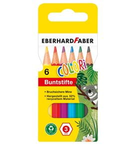 Eberhard-Faber - Colori coloured pencil hexagonal short cardboard box of 6
