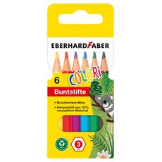 Eberhard-Faber - Colori coloured pencil hexagonal short cardboard box of 6