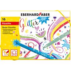 Eberhard-Faber - Glitter felt-tip pen cardboard box of 16