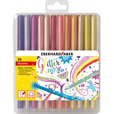 Eberhard-Faber - Glitter felt-tip pen plastic box of 24