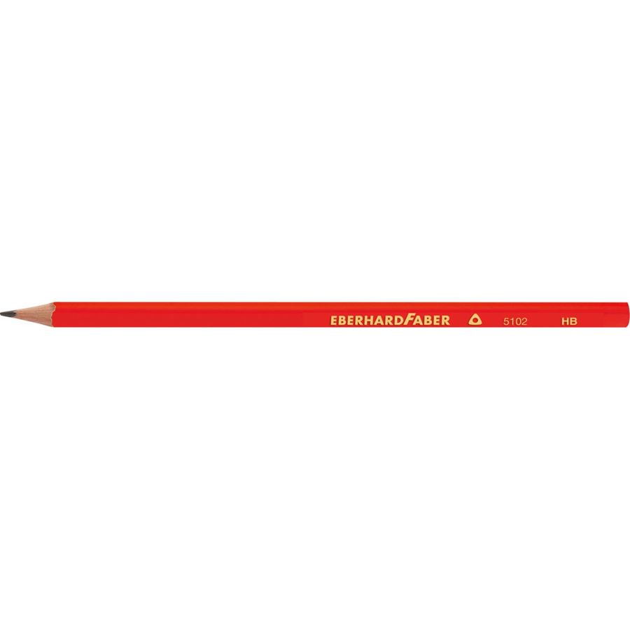 Graphite pencil triangular red HB