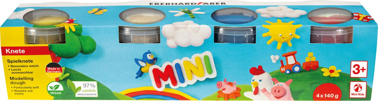 Eberhard-Faber - Mini Kids modelling dough basic colours set of 4