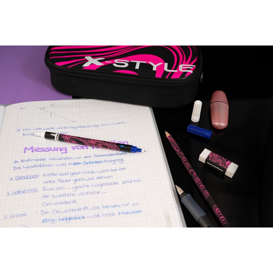 Eberhard-Faber - Jumbo pencil case black/neon pink