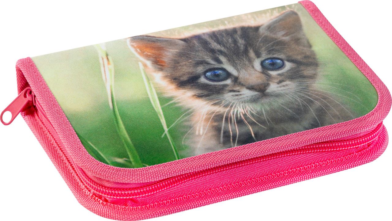 Eberhard-Faber - Pencil case cat filled with 42 items