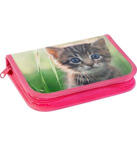 Eberhard-Faber - Pencil case cat filled with 42 items