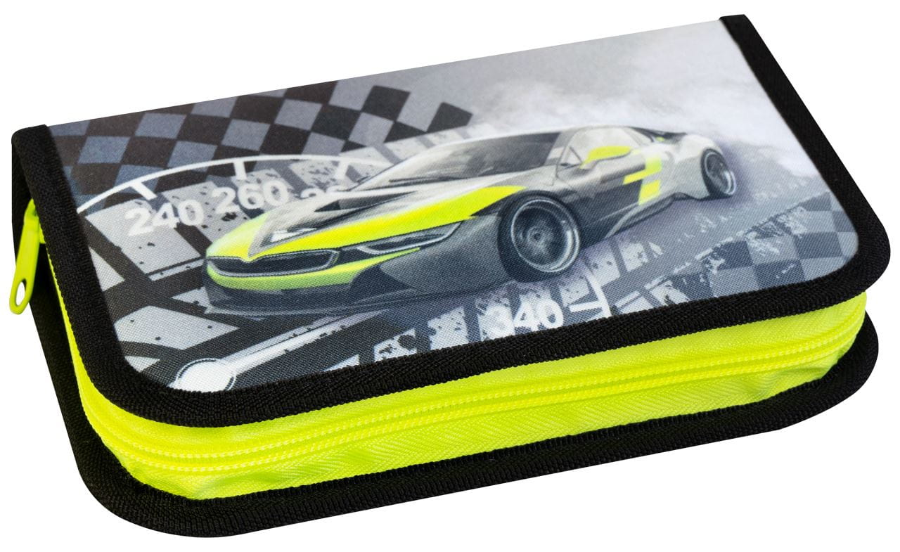 Eberhard-Faber - Pencil case Race car, filled with 32 items