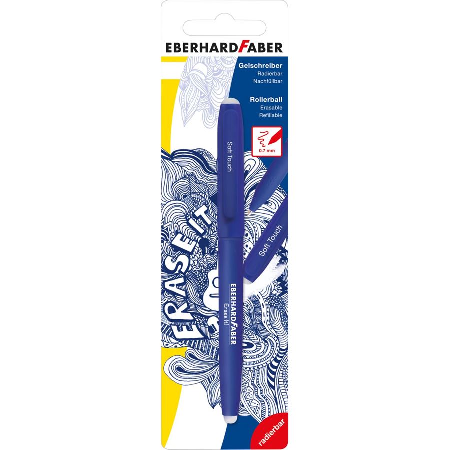 Eberhard-Faber - Erase it! Gel roller erasable, blue blister