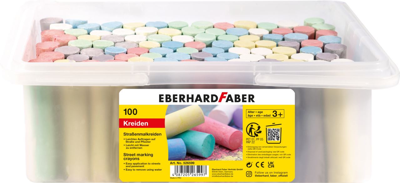 Eberhard-Faber - Street marking crayons plastic bucket of 100