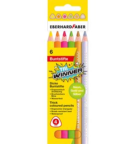 Eberhard-Faber - TRI Winner coloured pencil neon cardboard box of 6