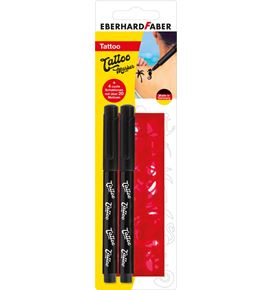 Eberhard-Faber - 2 Tattoomarkers inlcusive 4 stencils Blister