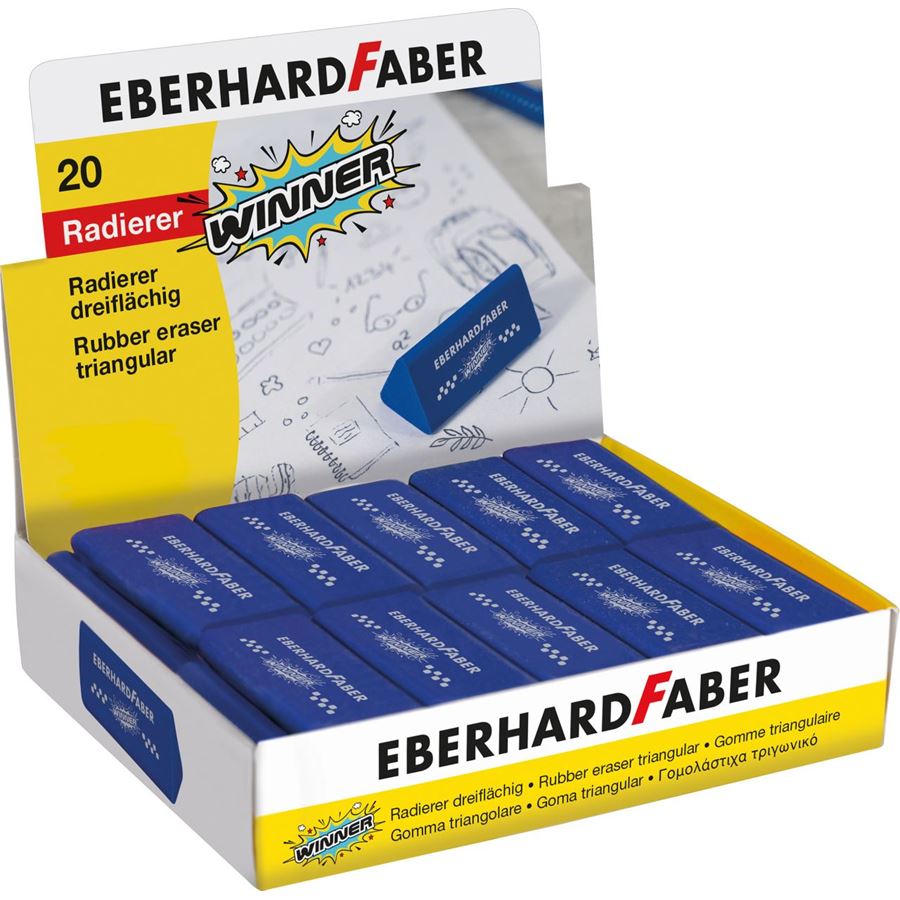 Eberhard-Faber - Eraser Winner blue triangular