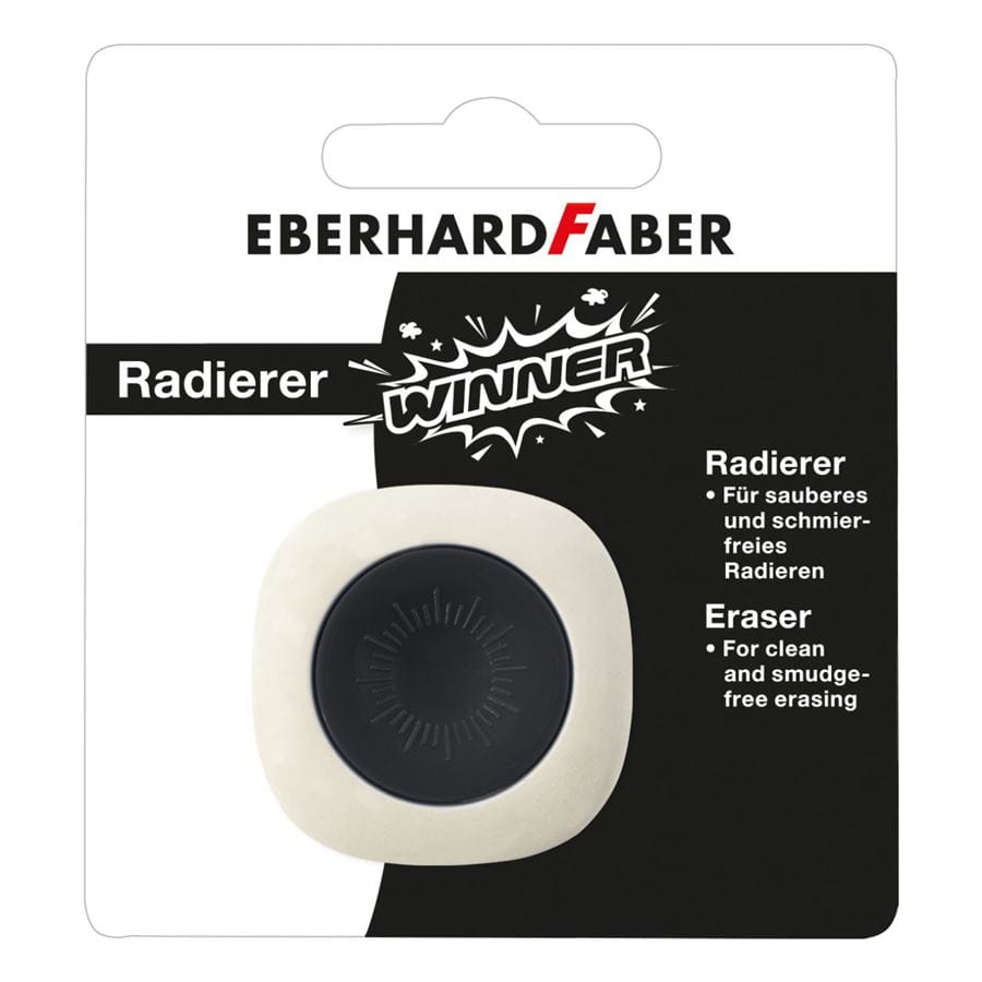 Eberhard-Faber - Winner Eraser black/white, blister of 1
