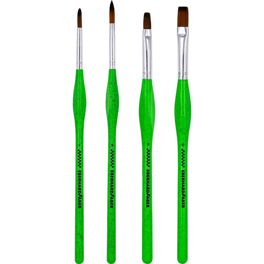 Eberhard-Faber - Synthetic brushes Green Winner round/flat